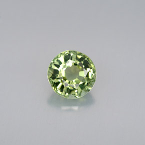 Tormalina naturale verde da 0,88 ct, taglio rotondo, VVS