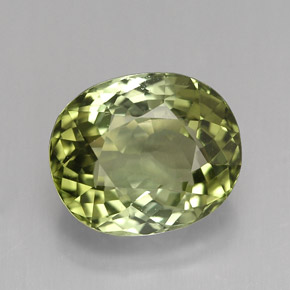 Tormalina naturale verde da 4,12 ct, taglio ovale, VVS