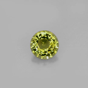 Tormalina naturale verde da 0,75 ct, taglio rotondo, VVS-VS