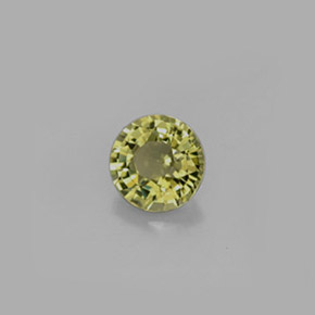 Tormalina naturale verde da 0,75 ct, taglio rotondo, VVS-VS