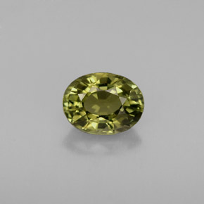 Tormalina naturale verde da 0,91 ct, taglio ovale, VVS