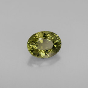 Tormalina naturale verde da 0,91 ct, taglio ovale, VVS