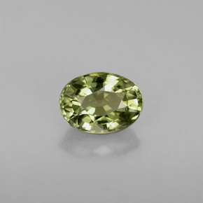 Tormalina naturale verde da 0,95 ct, taglio ovale, VVS