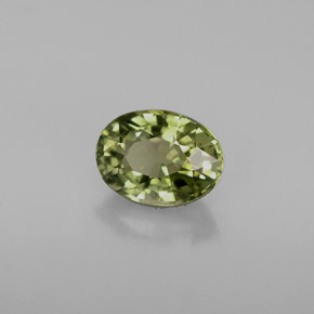 Tormalina naturale verde da 0,95 ct, taglio ovale, VVS
