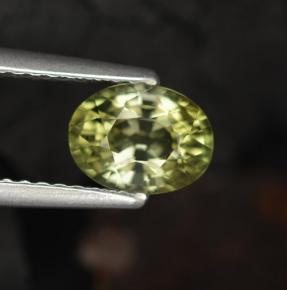 Tormalina naturale verde da 0,96 ct, taglio ovale, VVS