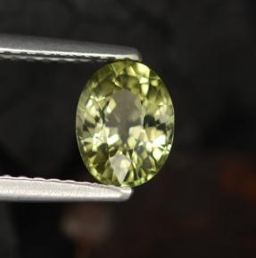 Tormalina naturale verde da 0,96 ct, taglio ovale, VVS