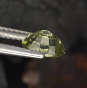 Tormalina naturale verde da 0,96 ct, taglio ovale, VVS