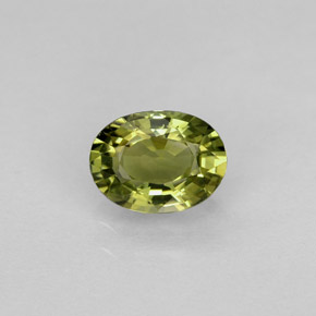 Tormalina naturale verde da 0,88 ct, taglio ovale, VVS-VS