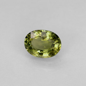 Tormalina naturale verde da 0,88 ct, taglio ovale, VVS-VS