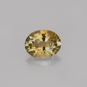Tormalina naturale marrone da 0,82 ct, taglio ovale, VVS