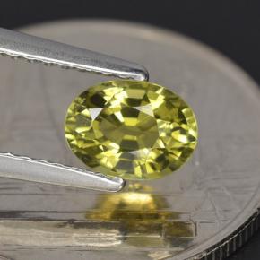 Tormalina naturale verde da 0,79 ct, taglio ovale, VVS