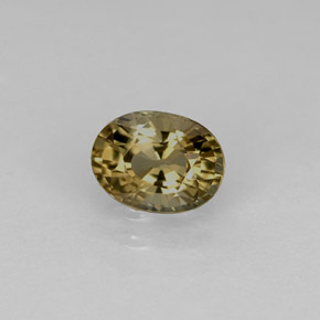 Tormalina naturale giallo da 0,89 ct, taglio ovale, VVS