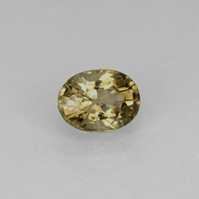 Tormalina naturale giallo da 0,89 ct, taglio ovale, VVS
