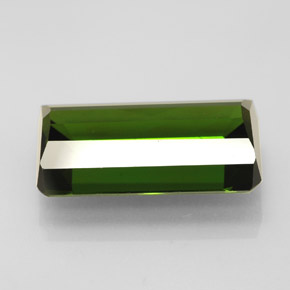 Tormalina naturale verde da 5,57 ct, taglio smeraldo, VVS
