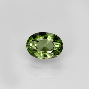 Tormalina naturale verde da 1,11 ct, taglio ovale, VVS