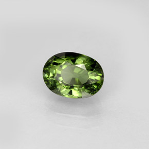 Tormalina naturale verde da 1,11 ct, taglio ovale, VVS