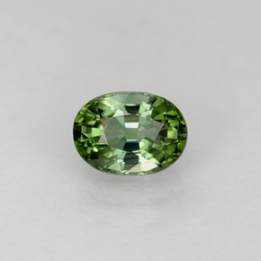 Tormalina naturale verde da 1,08 ct, taglio ovale, VVS
