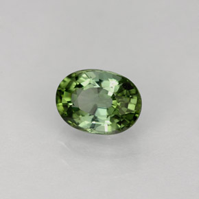 Tormalina naturale verde da 1,08 ct, taglio ovale, VVS