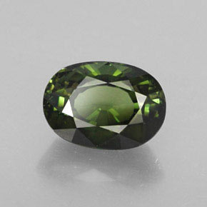 Tormalina naturale verde da 1,09 ct, taglio ovale, VVS