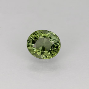 Tormalina naturale verde da 0,93 ct, taglio ovale, VVS