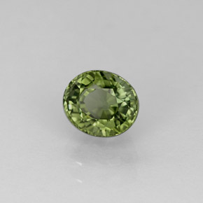 Tormalina naturale verde da 0,93 ct, taglio ovale, VVS