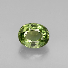 Tormalina naturale verde da 0,83 ct, taglio ovale, VVS-VS