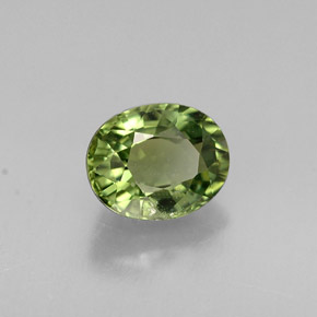 Tormalina naturale verde da 0,83 ct, taglio ovale, VVS-VS