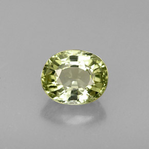 Tormalina naturale verde da 0,80 ct, taglio ovale, IF