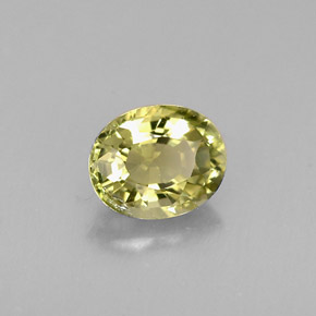 Tormalina naturale verde da 0,73 ct, taglio ovale, VS