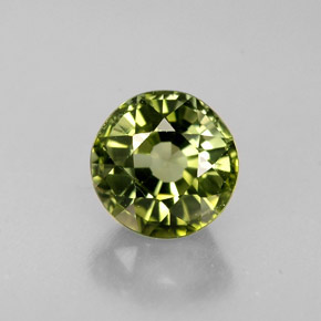 Tormalina naturale verde da 1,06 ct, taglio rotondo, VVS