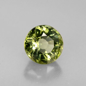 Tormalina naturale verde da 1,06 ct, taglio rotondo, VVS
