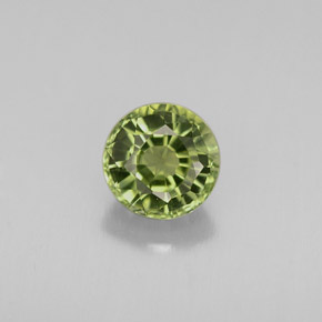 Tormalina naturale verde da 0,86 ct, taglio rotondo, VVS