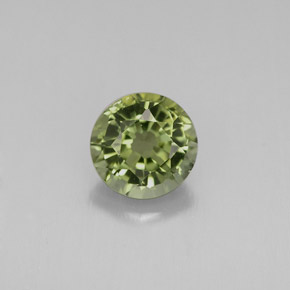 Tormalina naturale verde da 0,83 ct, taglio rotondo, VVS