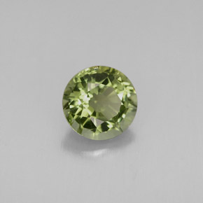 Tormalina naturale verde da 0,83 ct, taglio rotondo, VVS
