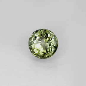 Tormalina naturale verde da 1,10 ct, taglio rotondo, VVS
