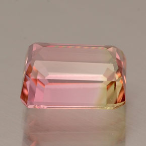 Tormalina naturale multicolore da 2,00 ct, taglio smeraldo, VVS