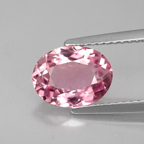 Tormalina naturale rosa da 1,83 ct, taglio ovale, VVS