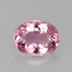 Tormalina naturale rosa da 1,85 ct, taglio ovale, VS-SI