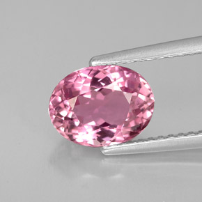 Tormalina naturale rosa da 1,89 ct, taglio ovale, VS