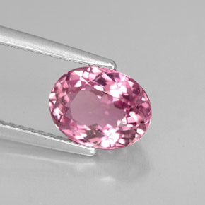 Tormalina naturale rosa da 1,89 ct, taglio ovale, VS