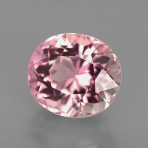 Tormalina naturale rosa da 3,37 ct, taglio ovale, VVS-VS