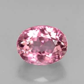 Tormalina naturale rosa da 2,14 ct, taglio ovale, VS-SI