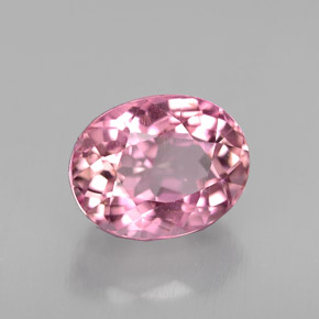 Tormalina naturale rosa da 2,14 ct, taglio ovale, VS-SI