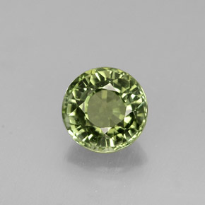 Tormalina naturale verde da 0,81 ct, taglio rotondo, VVS-VS