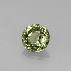 Tormalina naturale verde da 0,81 ct, taglio rotondo, VVS-VS