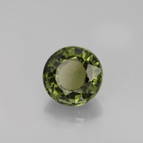 Tormalina naturale verde da 1,28 ct, taglio rotondo, VS