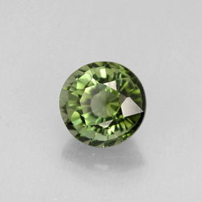 Tormalina naturale verde da 0,86 ct, taglio rotondo, VVS-VS