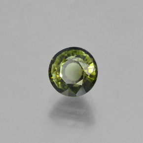 Tormalina naturale verde da 0,93 ct, taglio rotondo, VS