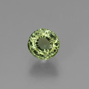 Tormalina naturale verde da 0,84 ct, taglio rotondo, VVS