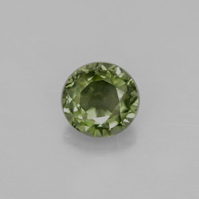 Tormalina naturale verde da 1,01 ct, taglio rotondo, VVS